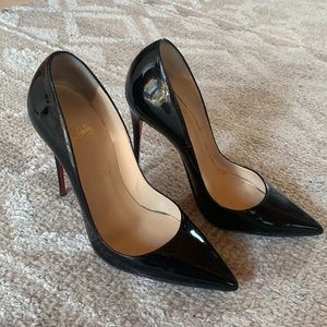 Christian Louboutin black patent So Kate 120mm